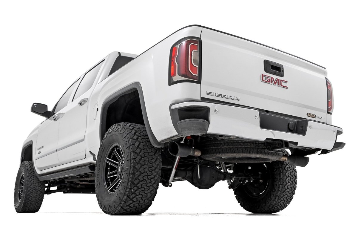 GMC Sierra 1500 Suspension Lift Kit - Rough Country - 7 Inch Stamped Steel LCA | Forged UCA | Bracket | Vertex/V2 Shocks - '16-'18